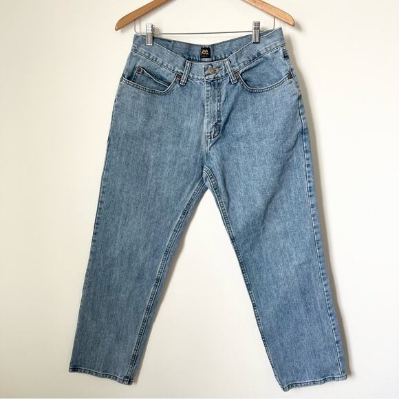 Vintage LEE Mom Jeans High Rise‎ Blue Denim High Waisted Boot Cut - Picture 1 of 7